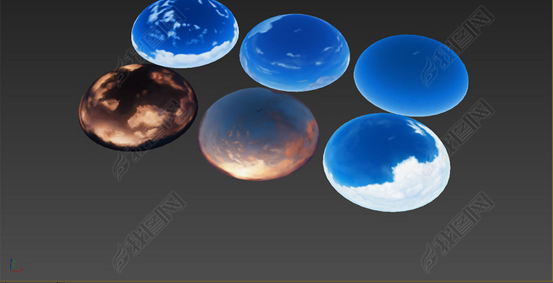 卡通天空球素材贴图图片下载max素材-其他模