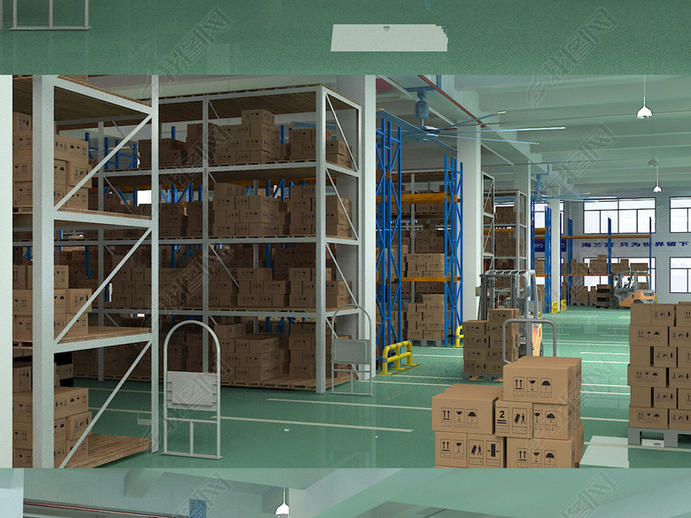 工厂存储,货仓,仓库,库房3Dmax模型图片下载m