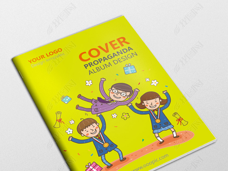 招生培训教育毕业纪念册宣传单封面设计模板(