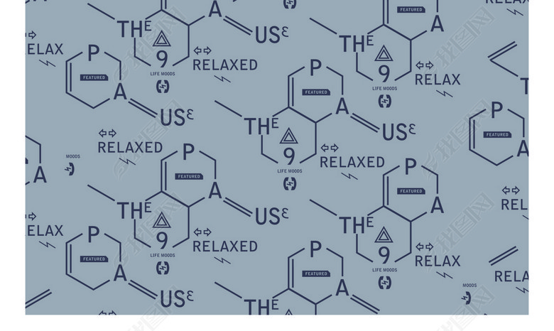 化学元素化学分子公式图案印花创意面料图案图