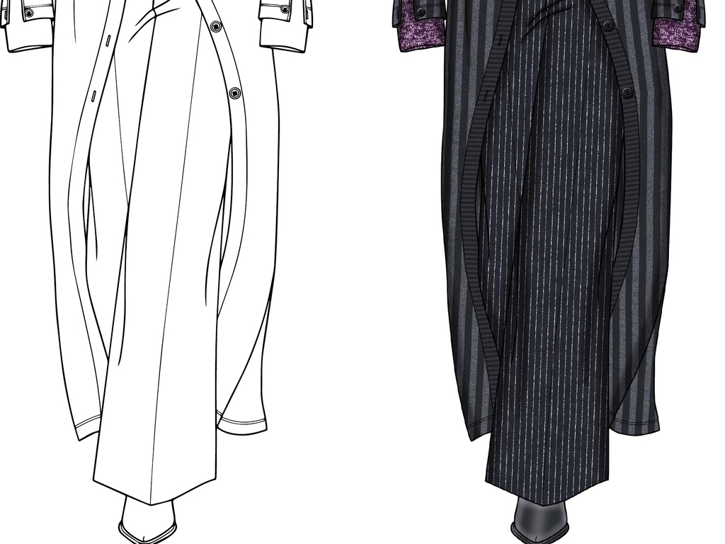 风衣设计稿_和平精英黄金风衣图片