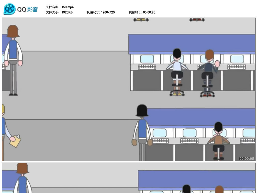 火箭发射控制中心卡通动画片航天宣传视频