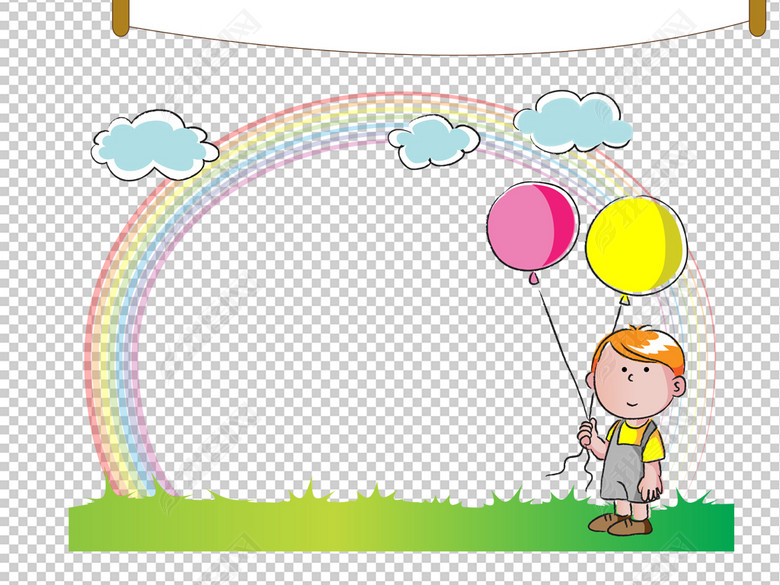 卡通儿童对话框PNG免抠透明素材(图片编号:1