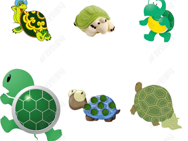 可爱卡通乌龟卡通爬行动物png免抠图1