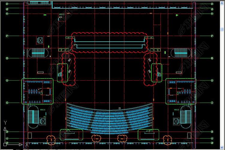 标准中学学术报告厅CAD设计