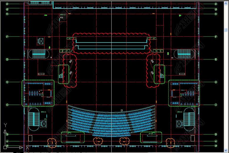 标准中学学术报告厅CAD设计(图片编号:16708