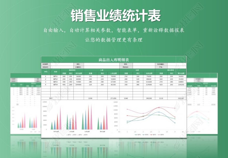 年度销售业绩统计表Excel(图片编号:16723822
