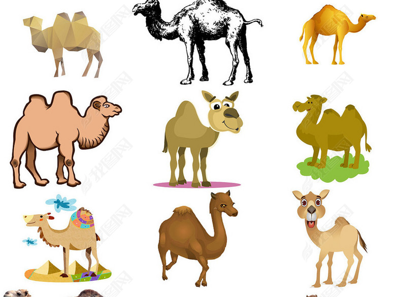 卡通可爱骆驼免抠png素材1(图片编号:167324