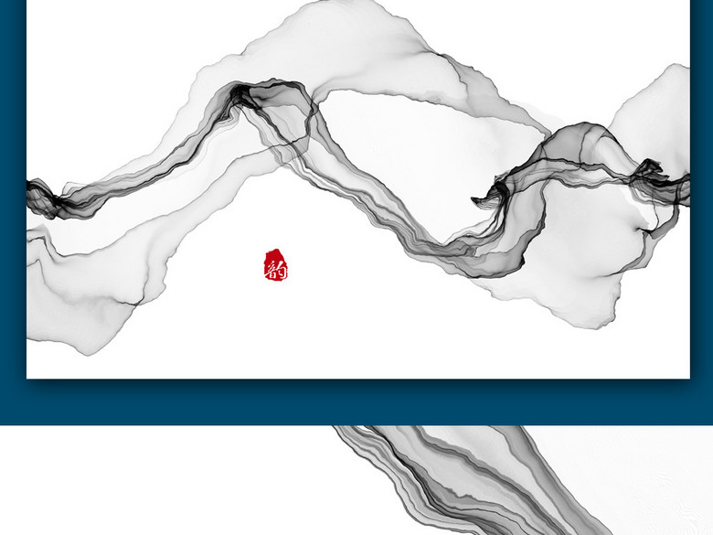 新中式抽象意境水墨画禅道水墨画(图片编号:1