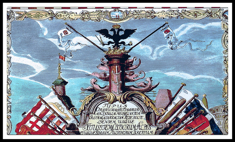 高清佛罗伦萨全景图手绘全景地图欧式装饰画(