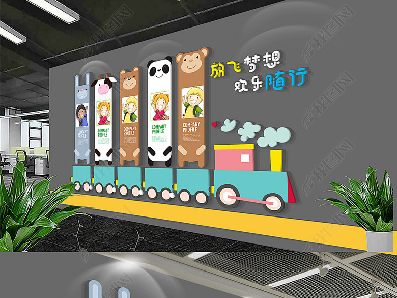 儿童幼儿园教育培训机构文化墙形象墙(图片编