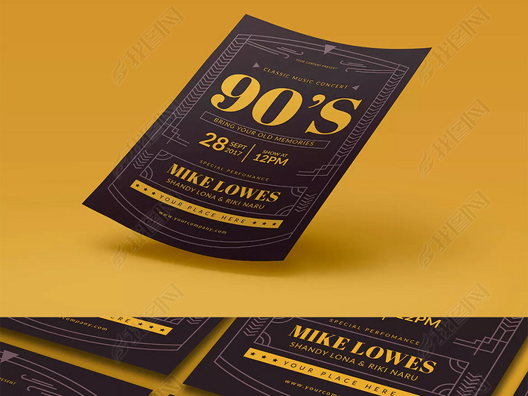 经典音乐90年代复古流行音乐爵士乐海报