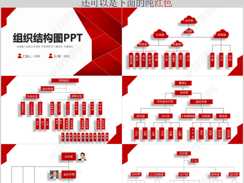 组织架构图PPT模板集团公司结构图PPT(图片