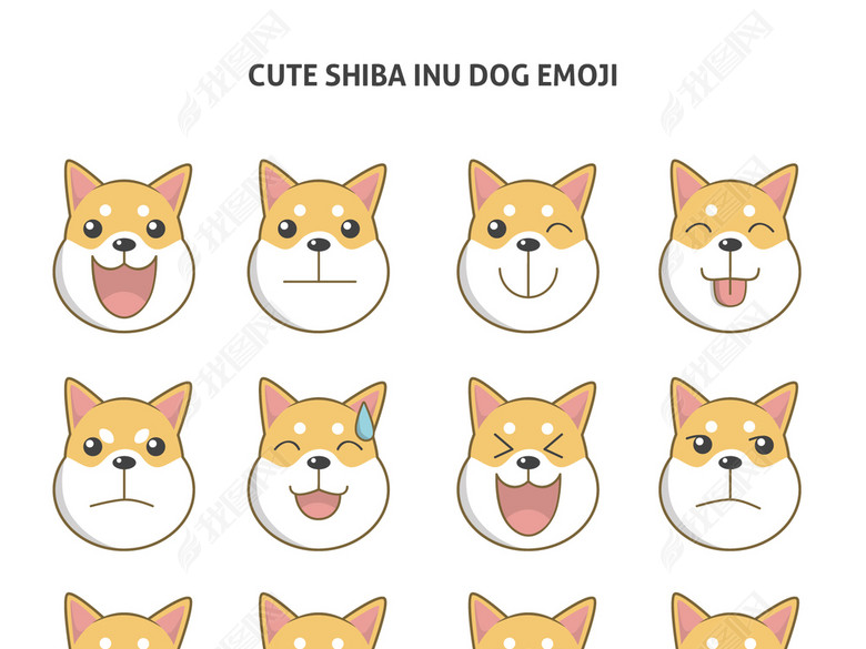 可爱卡通狗矢量图(图片编号:16778797)