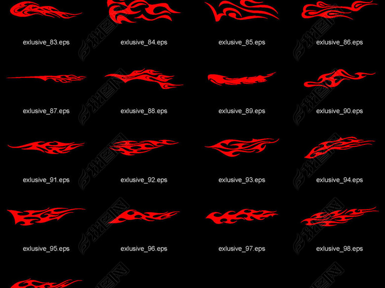 火焰图腾潮流刺青纹身车贴车身图案LOGO图标
