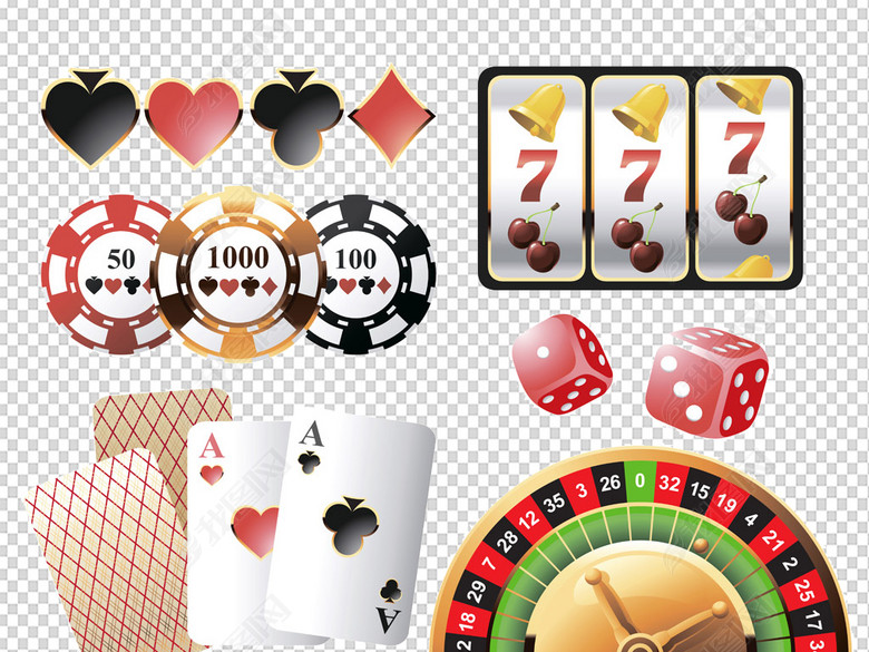 澳门皇家赌场筹码币骰子扑克抽奖转盘图片下载