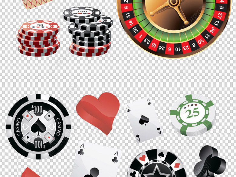 澳门皇家赌场筹码币骰子扑克抽奖转盘图片下载
