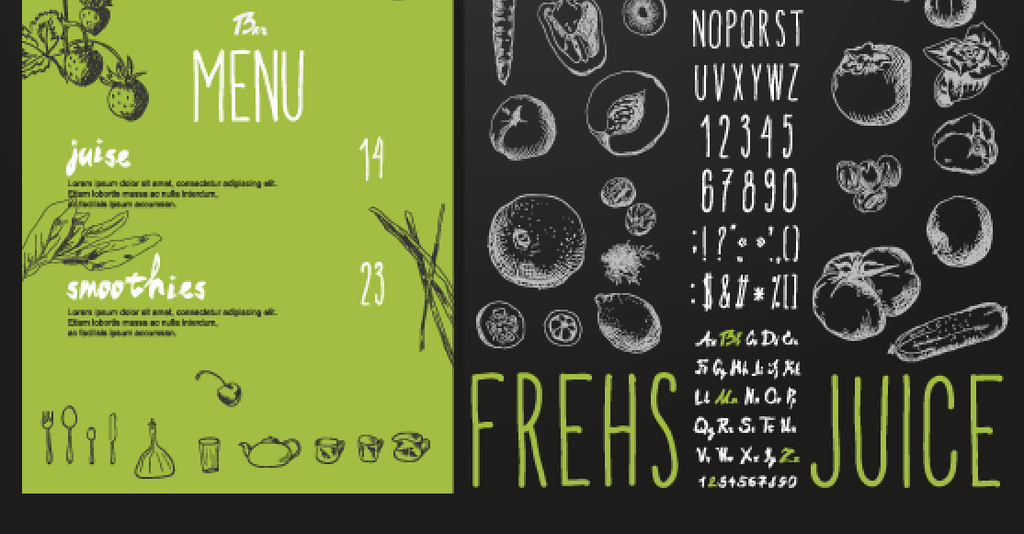 2017欧美餐厅轻食菜单封面蔬菜瓜.图片设计素