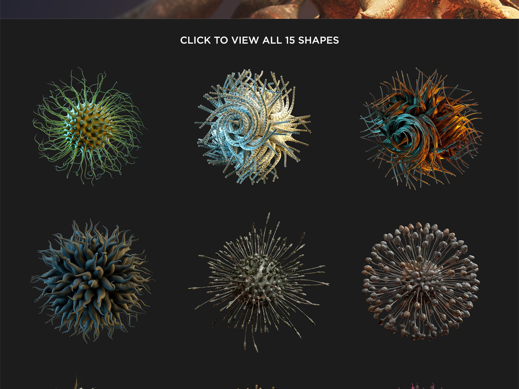 高清PNG炫酷3D魔幻抽象爆炸渲染创意元素