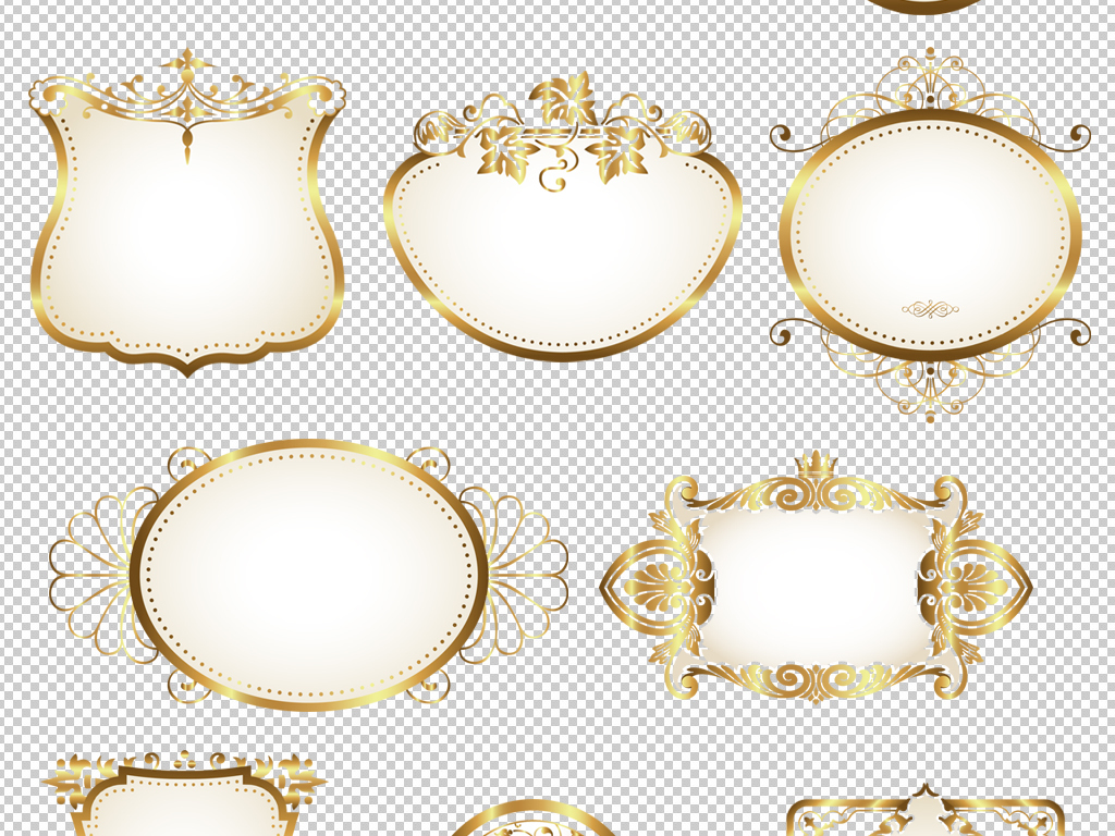 免抠元素 花纹边框 欧式边框 ></p></a> 49款精品金色欧式花边花纹边框素材png