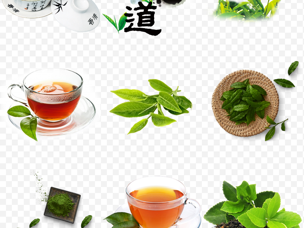 中国风禅与茶壶茶叶茶字茶具茶园PN.图片设计