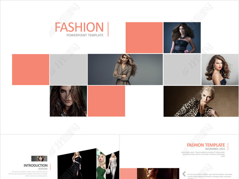 清新风格时尚品牌服装推广宣传介绍模版(图片