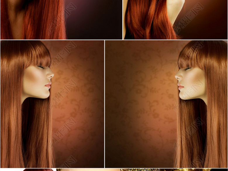 时尚摩登欧美女模特美容美发海报高清图片素材