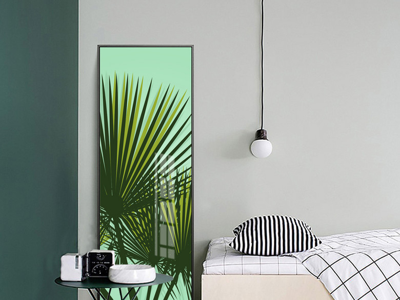 北欧风绿植床头装饰画无框画客厅装饰画挂画(