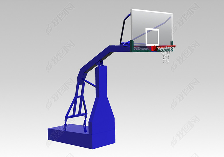 平箱式篮球架3d效果图图片下载max素材-其他