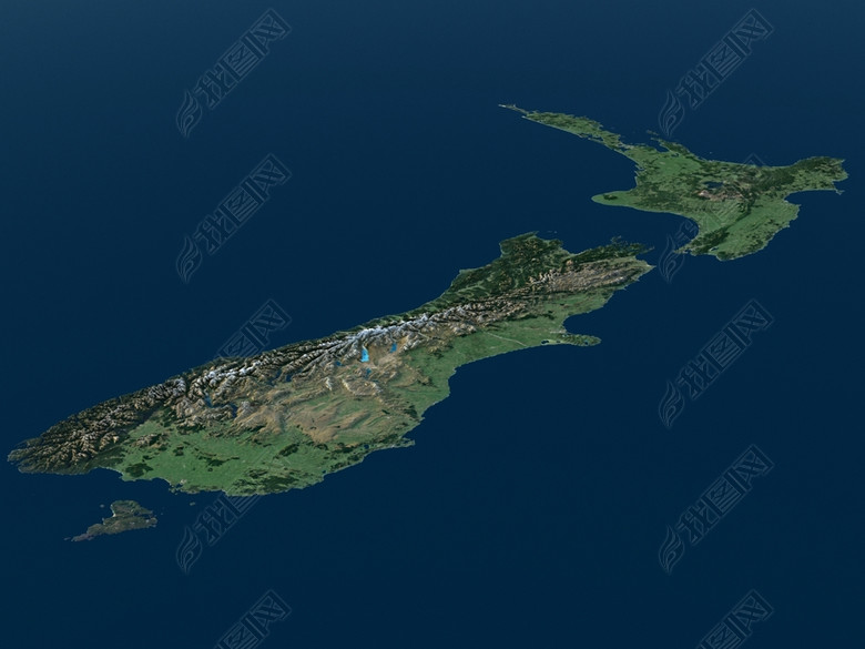 高清新西兰地形图(图片编号:16919773)_世界地