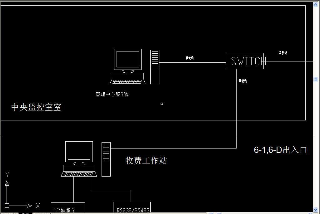 标准酒店商场停车场管理系统图CAD