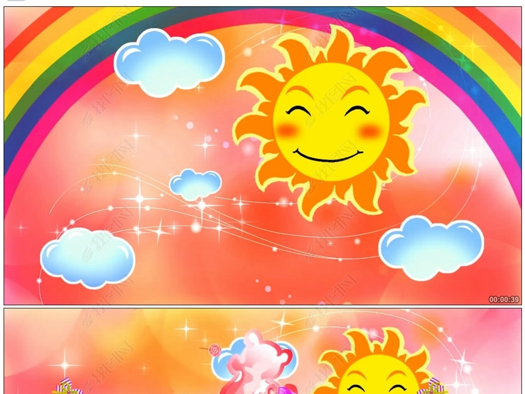 动感啦啦操可爱节奏儿童舞蹈视频背景