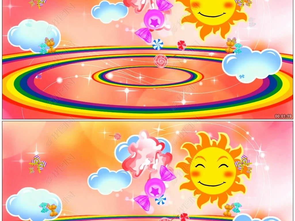 动感啦啦操可爱节奏儿童舞蹈视频背景