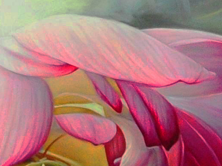 2017会所酒店客厅淘宝店荷花纯手绘油画(图片