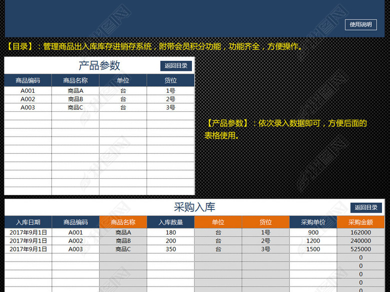 百货超市商品进销存出入库管理系统会员积分图