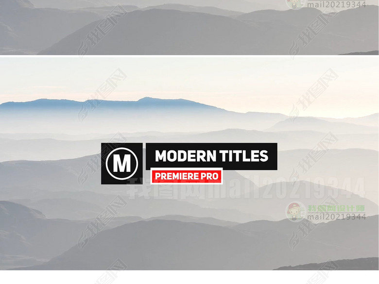 简约平滑人名字幕条字幕标题动画PR模板(图片