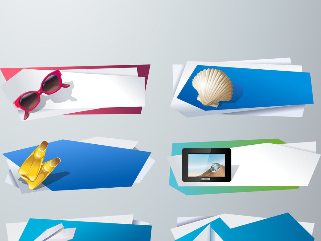 旅游主题标题文案装饰背景矢量素材图片设计_