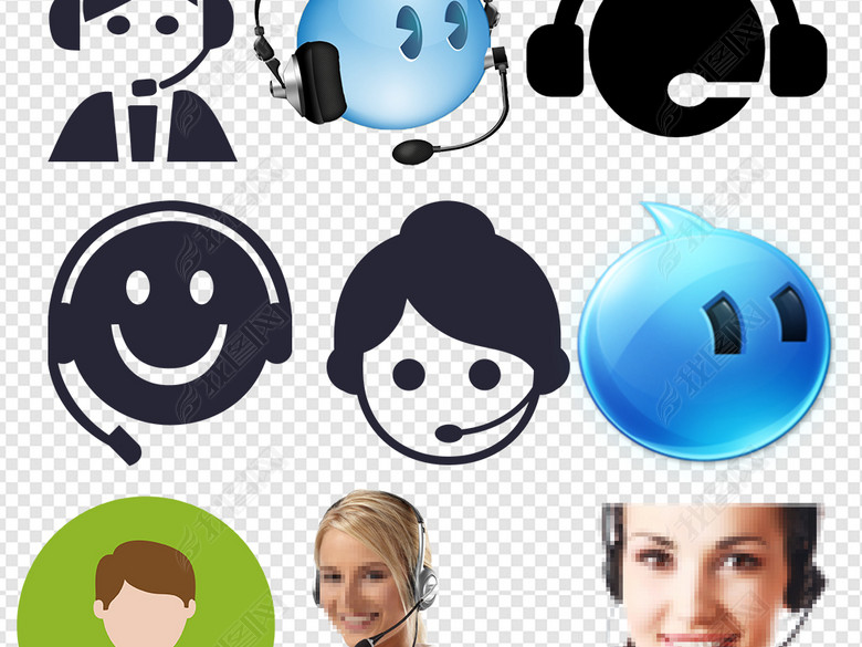 在线客服旺旺客服人工客服服务人员素材图片下