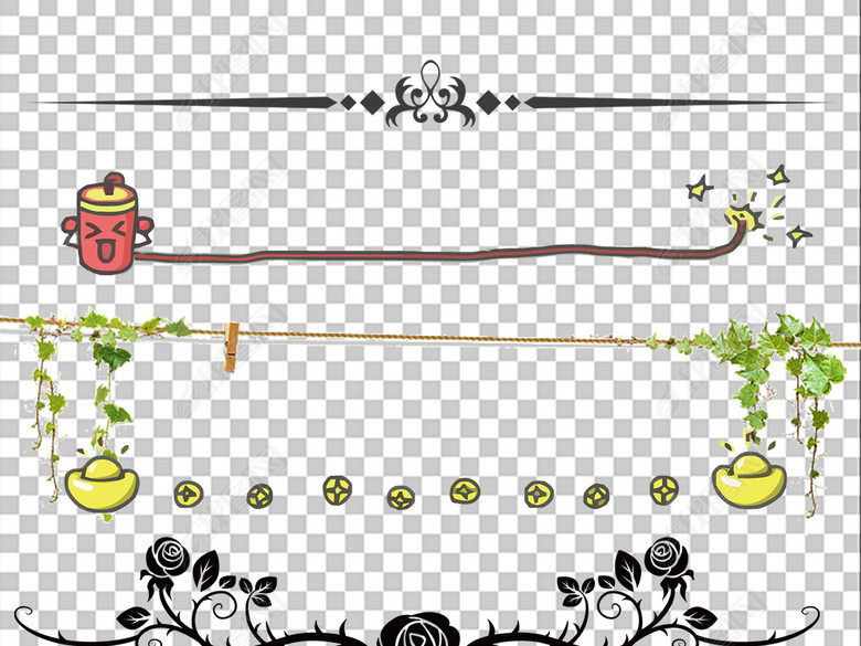 多款简洁分割线分隔符png免扣素材图片下载p