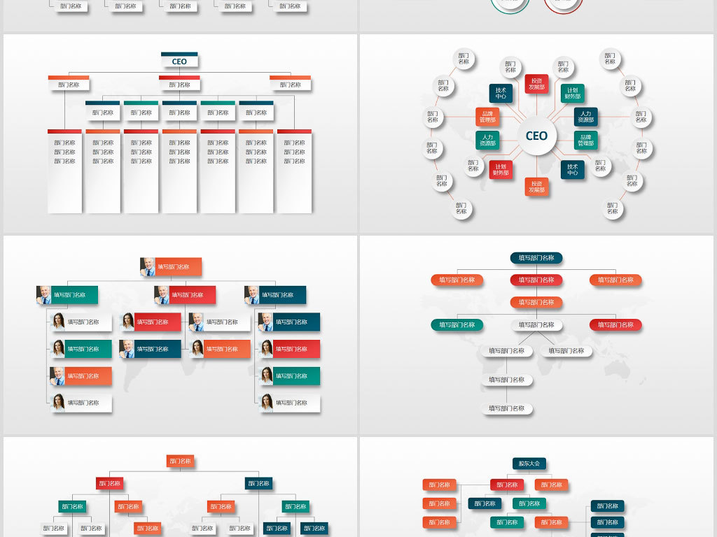企业组织架构图ppt模板