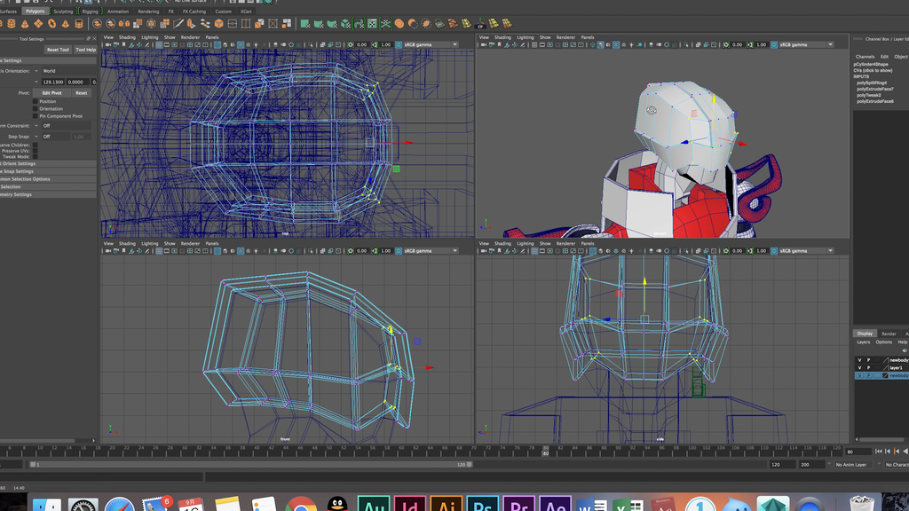 3D建模软件模型制作过程高清动态视频素材