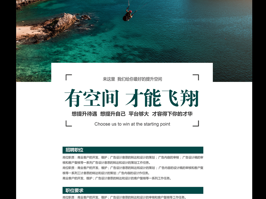 飞行招聘_寻找飞翔的你招聘海报(3)