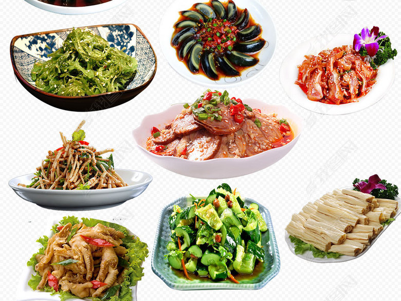 美味凉拌菜特色小吃png海报素材图片下载png
