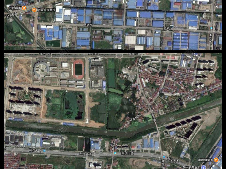 2017高清谷歌荆州市卫星地图图片下载(图片编