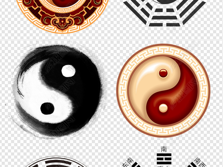 太极八卦图中国风算命风水素材图片下载png素