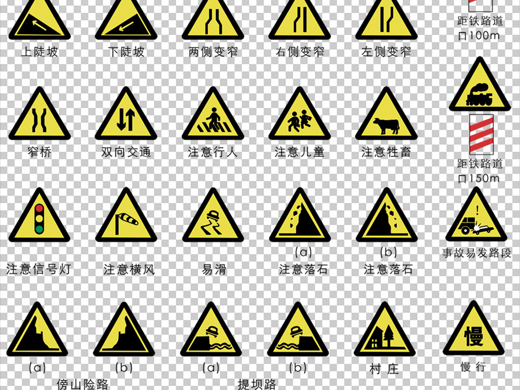 交通标志禁止标志指示标志辅助标志图片设计素