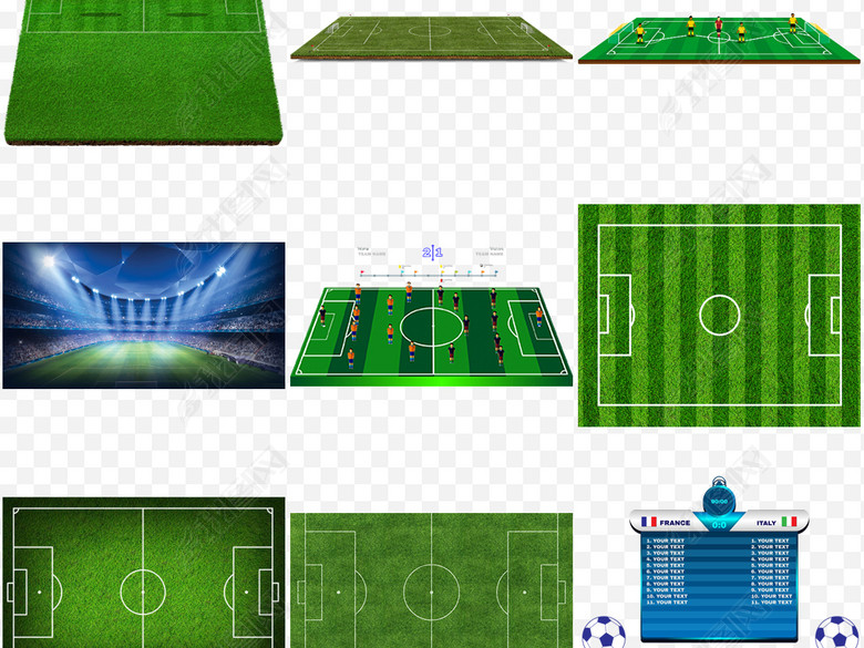 足球场球馆踢球草坪草地足球场png素材图片下