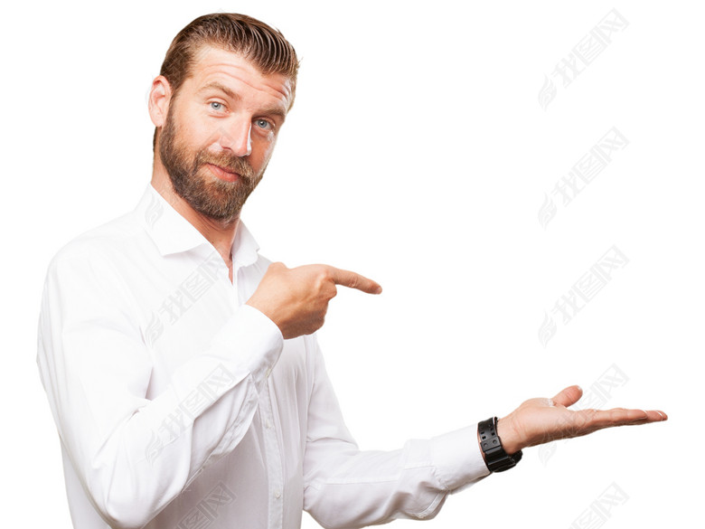 手持产品的外国人人物形象高清照片图片下载素