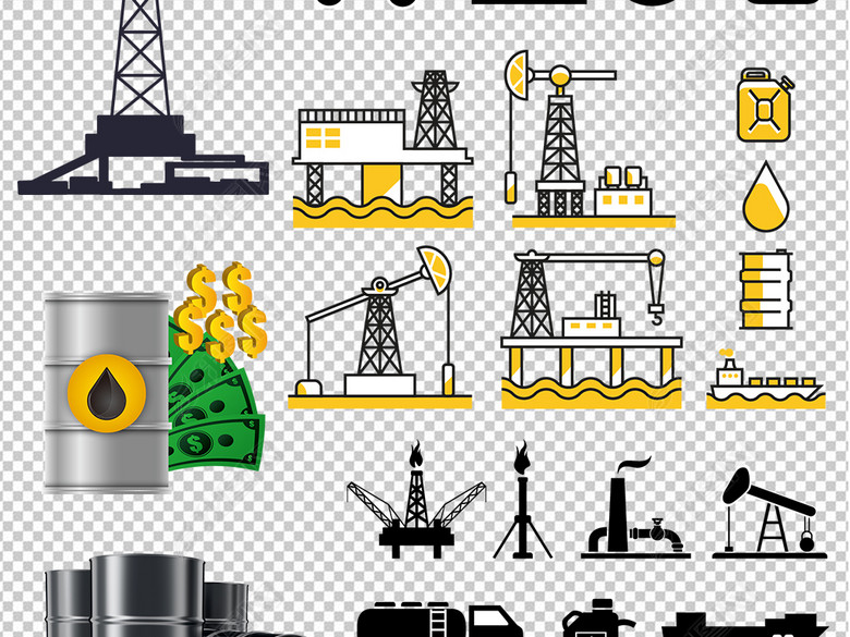 石油元素免抠透明图层png素材图片下载psd素