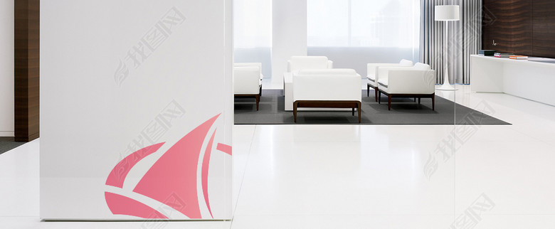 创意红色简约线条帆船logo品牌标志设计(图片